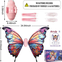 GOLDGE LED Electric Fairy Wings for Girls - Colorful - image 2