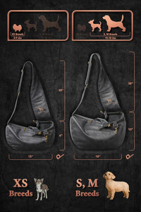 Noah & Paw Dog Sling Carrier for Small Dogs 5-18lb - Charcoal (Leather) / 18.0"L x 10.0"W x 5.5"H - image 4