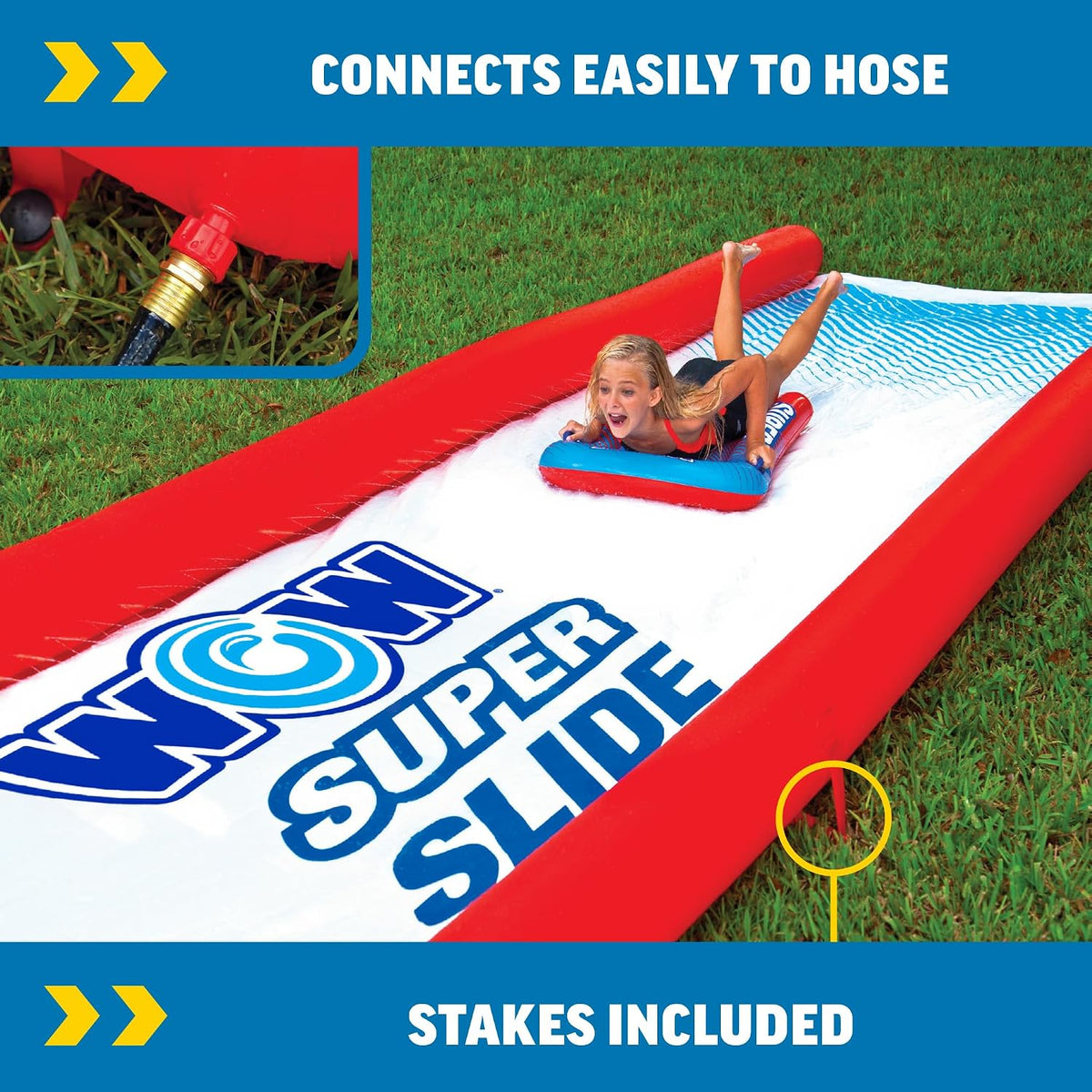 Wow Sports Super Inflatable Lawn Water Slide, Zigzag Sprinklers - image 4
