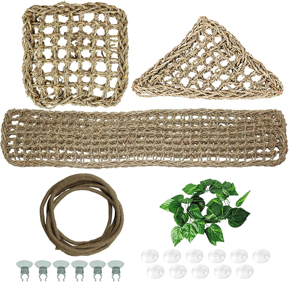 2 Pack Large Bearded Dragon Hammock - 3Pcs-Square+Triangle+Rectangle
