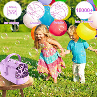 Zerhunt Durable Bubble Machine for Party: 3 Power Modes for Non-Stop - Purple - image 3