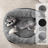 Medium Dog Beds for Medium Dogs Washable - L (35"x25"x9") / Black - image 2