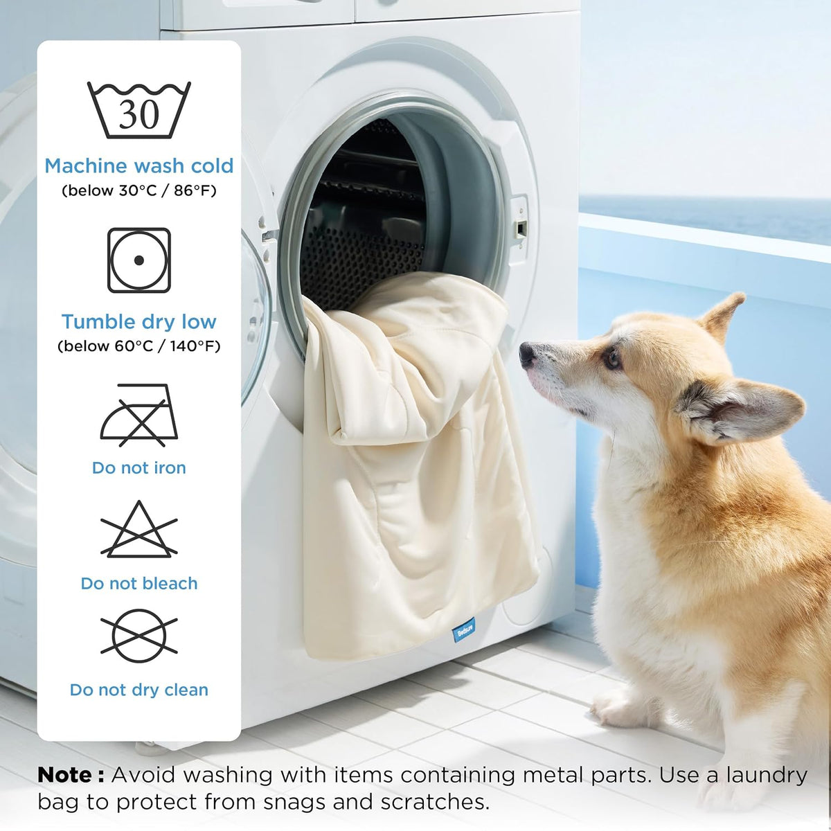 Bedsure Breathable Lightweight Cooling Blanket for Small Dogs - L(40x50") / Beige - image 3