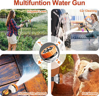 Upgraded Dog Washing Hose Attachment, Dog Shower Attachment, 8-in-1 Mode Dog Shampoo Sprayer with 3.5oz 100cc Soap Dispenser, for Pet Washing Irrigated Lawn Patio Car Cleaning