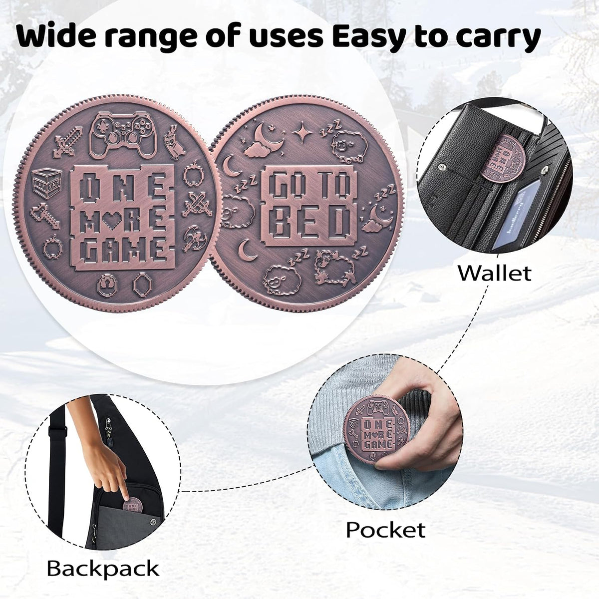 Ultimate Gamer Gift for Men - one more game coin 0712 - image 4