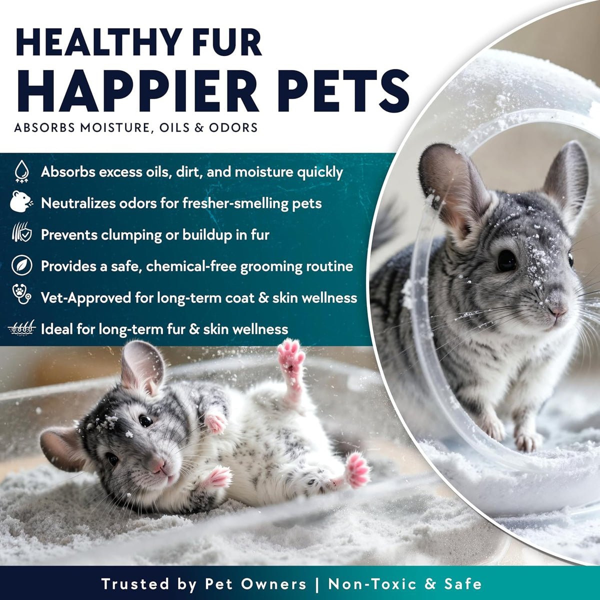 Billy Buckskin Chinchilla Dust Bath Jar, Pure Cleansing Pumice - 6 Lb. - image 3