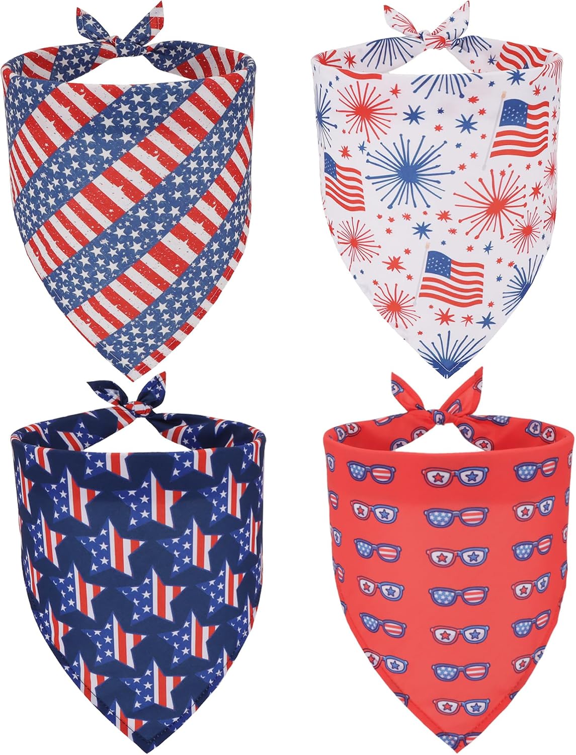 Halloween Dog Bandanas, L - Large / American Flag