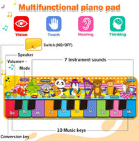 Floor Piano Mat, Musical Educational Keyboard Playmat for Kids Aged 1 2 3+ – Fun for Kids & Family - Music Sensory Piano Mat - image 2