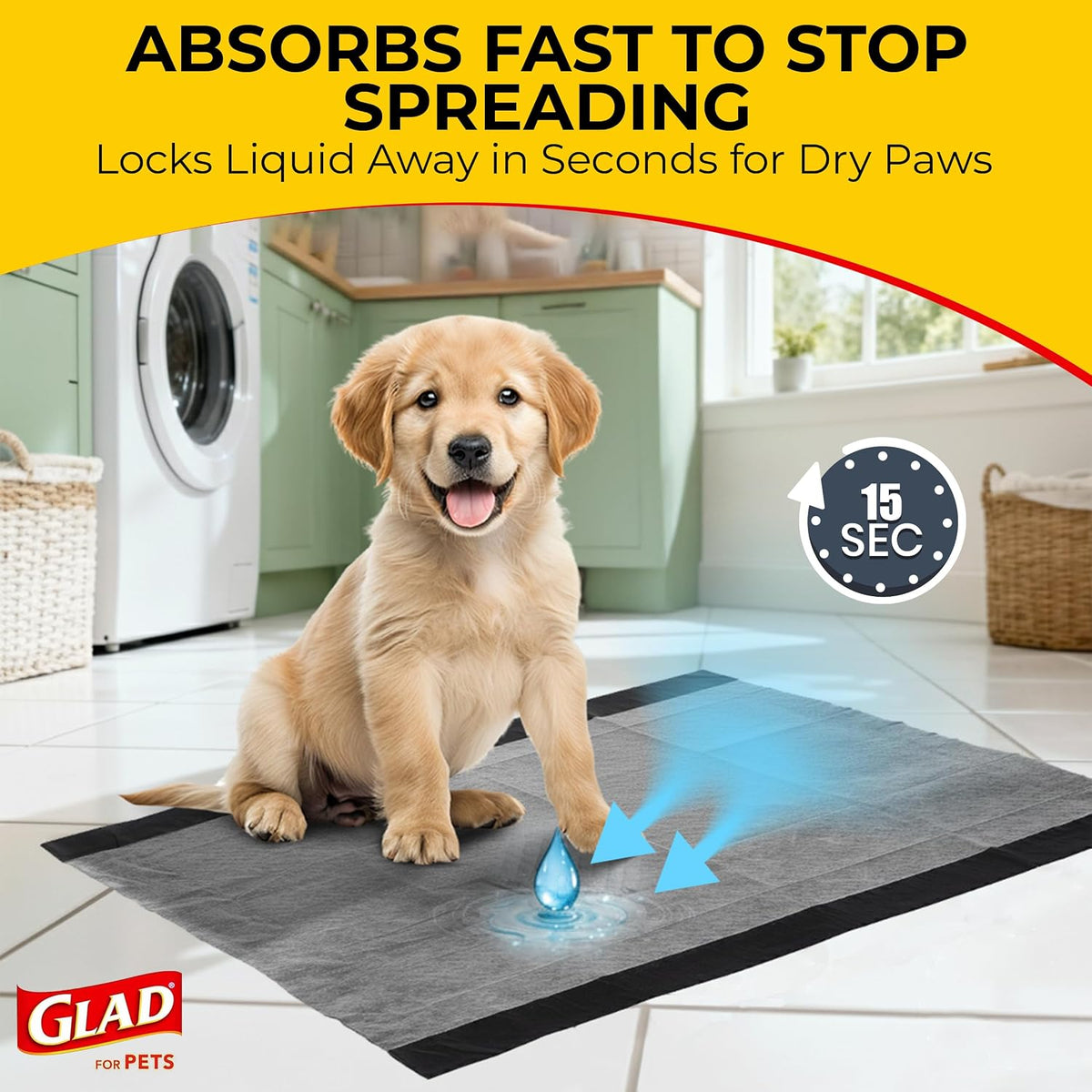 Glad for Pets, Activated Carbon Disposable, Dog Pee Pads - X-Large / 180.0 - image 2