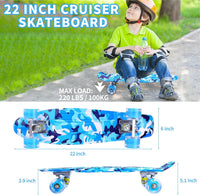 Skateboards, 22" Complete Skateboard - BLUE - image 4