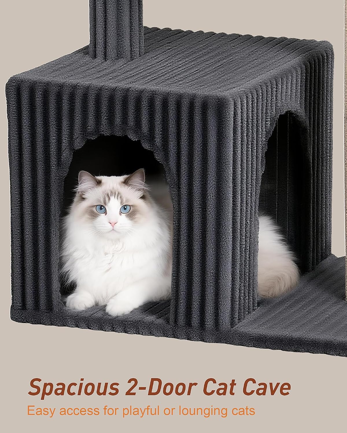 22.8" Cat Tree for Large Cat - Dark Gray - image 3