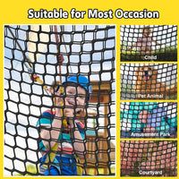 Climbing Net for Kids - 9.9FT x 9.9FT Double Layers Heavy Duty Playground Safety Net, Climbing - Black / 14.8' x 9.9' - image 4