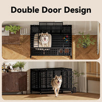 48 Inch Heavy Duty Dog Crate with Wheels - 53.1"L x 30.0"W x 32.2"H - image 3
