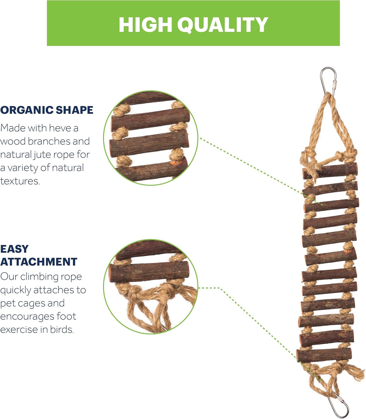 Prevue Pet Products Rope Ladder Bird Toy Hanging Birdcage Toy - Small to Medium - image 3