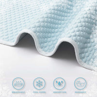 MICROCOSMOS Dog Sleeping Pad & Pet Cooling Mat - 40" x 28" / BlueWhite - image 3