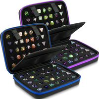 Aoriher 1 Pcs Dice Case with Removable Slotted Tray - Purple,Blue