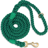 5 FT Handmade Rope Dog Leash for Small Medium and Large Dogs – Essentials for Dogs - 5FT x 1/2in (Pack of 1) / Dark Green