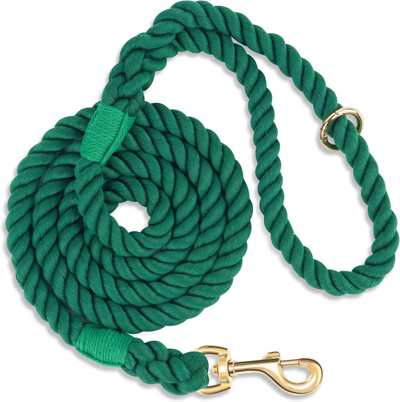 5 FT Handmade Rope Dog Leash for Small Medium and Large Dogs – Essentials for Dogs - 5FT x 1/2in (Pack of 1) / Dark Green