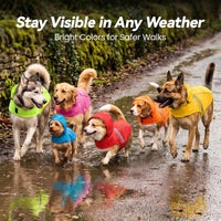 VIVAGLORY Dog Raincoat Wetoff Dog Rain Coat, XS - Red / XL (30"-34" chest girth) - image 2