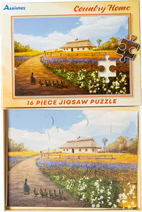 Dementia Puzzle 16 Large Pieces Jigsaw -- Country Home
