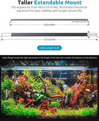 SEAOURA LED Aquarium Light with 24/7 Timer for 18-24in Fish Tank – Essentials for Fish - For 48-54in Tank - image 3