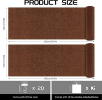 2 Pcs Self-Adhesive Cat Scratch Mat - Brown