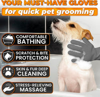 2-in-1 Cat and Dog Washing Gloves with 3000 Soft Bristles – Essentials for Dogs - Grey - image 4
