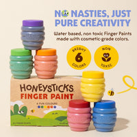 Honeysticks Non Toxic Finger Paint, Washable from Skin - image 2