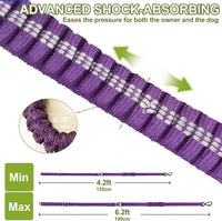 Dog Leash Heavy Duty, Bungee Leash Reflective Car Seat Belt for Dogs Brown – Essentials for Dogs - Purple - image 4