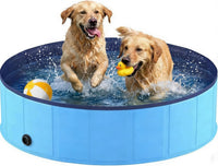 Foldable Dog Pool, Collapsible Dog Swimming Pool Hard Plastic Portable Pets Bath Tub for Dogs - XL - 48" x 12"