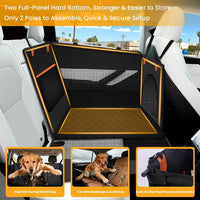 Large Dog Car Seat Half Back Seat Extender with Hard Bottom – Essentials for Dogs - Checkered / Extra Large - image 4