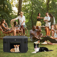 X-ZONE PET Dog Playpen, Puppy Cat Play Pen Portable Foldable Indoor/Outdoor Tent Crate Cage - Black / Medium - image 3