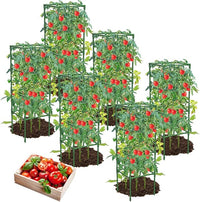 6 Pack Tomato Cages, 41.7" H Square Tomato Plant Stakes Support Cages Trellis for Garden Climbing Vegetables Flowers Fruits,Extra Bold