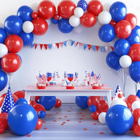 RUBFAC Gold Balloons Different Sizes Chrome Gold Balloon Arch Kit - Royal Blue - image 4