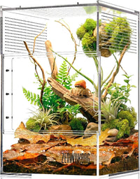 Jumping Spider Enclosure, Acrylic Terrarium Habitat for Spiders - 6x6x9inch