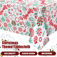 Newwiee 3 pack Halloween plastic tablecloths with candy corn print, 108 x 54 inches - view 18