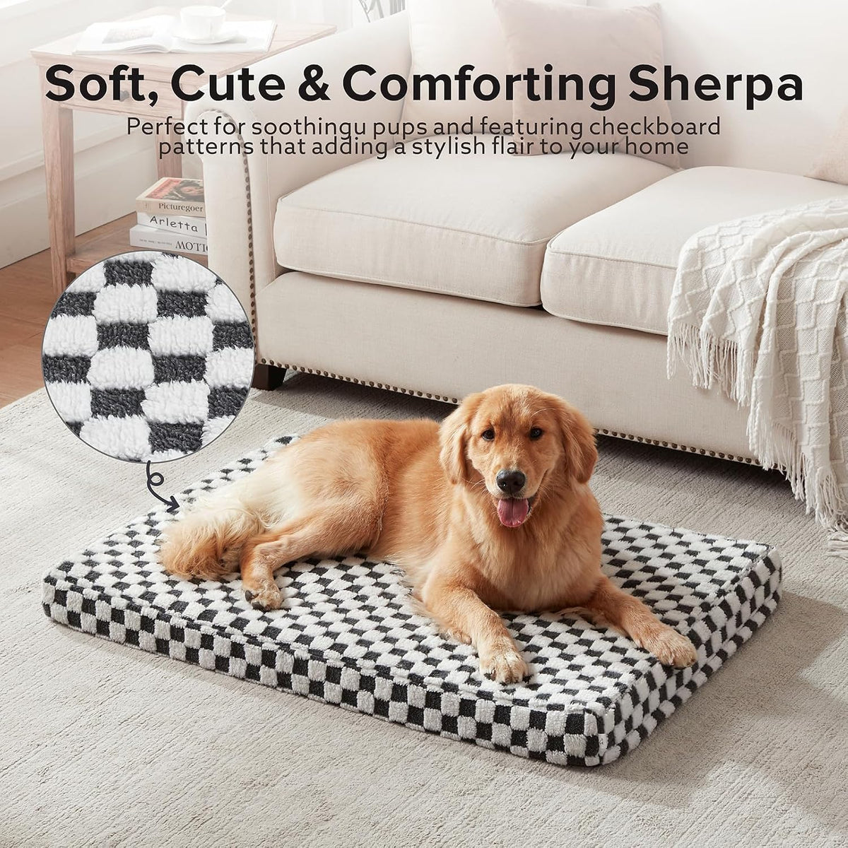 JOEJOY Dog Bed for Large Dogs - M (30x20) / Grey - image 2