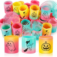 CLEVERZONE 36 Packs Spring Rainbow Magic Fidget Stress Coil Mini - Halloween - image 3