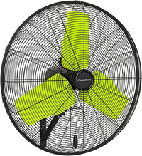Pro 9500 CFM 24" Outdoor IP44 Waterproof Wall Mount Fan, 3-Speed Oscillating Metal Fans with Enclosure Motor, Heavy Duty Wall Fan for Patio, Warehouse, Garage, and Jobsite