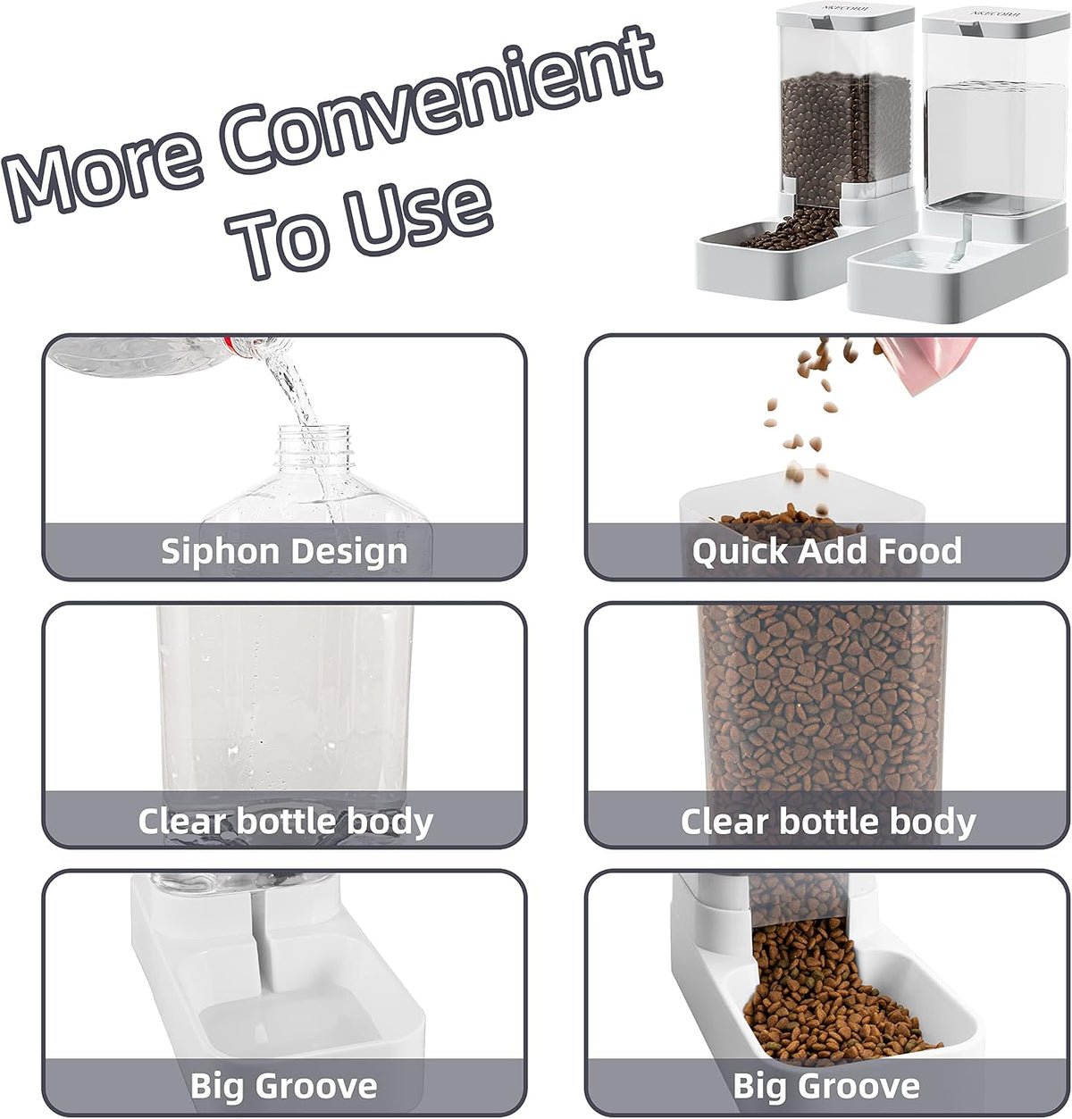 NKECOBJI Gravity Pet Feeder and Water Dispenser Set - image 2