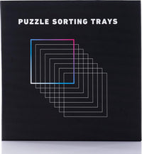 Tidyboss 8 Puzzle Sorting Trays with Lid 8" x 8" - Black / 8"x8" - image 2