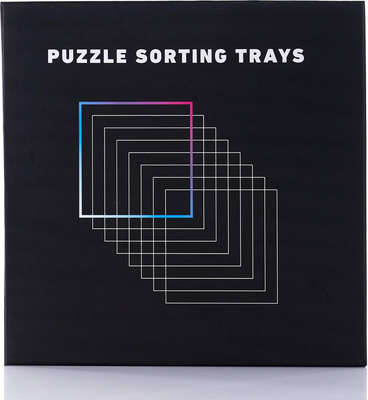 Tidyboss 8 Puzzle Sorting Trays with Lid 8" x 8" - Black / 8"x8" - image 2