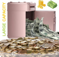 Piggy Bank for Kids Girls Boys with Password Code Lock Cash Coin Can - Rose Gold（without Sitcker） - image 3