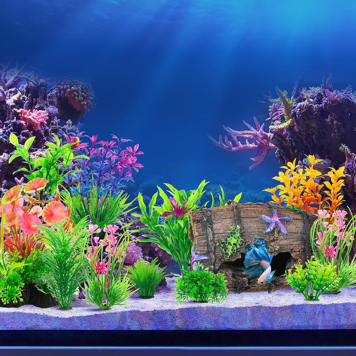 CousDUoBe Fish Broken Barrel Decor Fish Tank Decorations Betta Fish - 12 Pcs - image 2