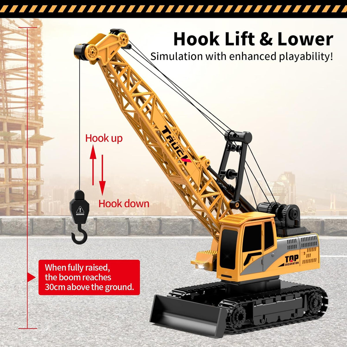 Dwi Dowellin Rc Bulldozer Toys for Boys - crawler crane - image 3