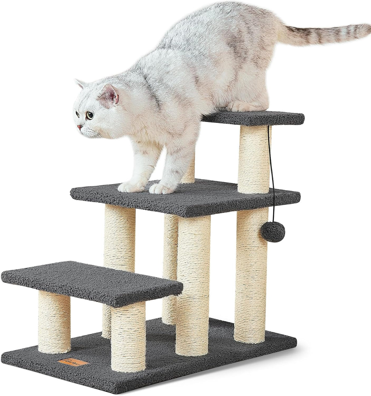 Dog Stairs & Cat Scratching Post Pet Steps for High Beds Couch – Essentials for Cats - 3-Steps