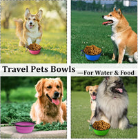 LAVAED 4 Pack Collapsible Dog Bowl Portable Foldable Travel Pets - image 3