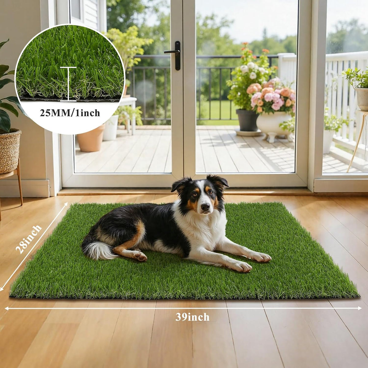 HEBE Fake Grass Turf Rug 20''x30'' - 28''x39'' - image 2