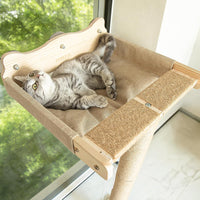 46" Tall Cat Scratching Post with Window Perch – Essentials for Cats - Wood - image 2