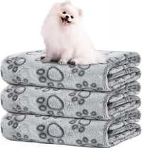 LOKOZ 2 Pack Dog Blanket for Small Medium Dogs - Gray(pack of 3) / 32x40Inch